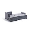 Rohová sedací souprava s rozkladem na lůžko ECE levá šedá