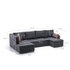Rohová sedací souprava s rozkladem na lůžko ECE PANORAMA antracit