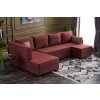 Rohová sedací souprava s rozkladem na lůžko ECE PANORAMA červená