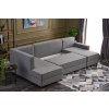 Rohová sedací souprava s rozkladem na lůžko ECE PANORAMA šedá