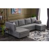 Rohová sedací souprava s rozkladem na lůžko ECE PANORAMA šedá
