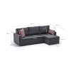 Rohová sedací souprava s rozkladem na lůžko ECE pravá antracit