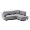 Rohová sedací souprava FELILX EXTRA SOFT pravá světle šedá