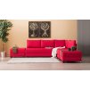 Rohová sedací souprava s rozkladem na lůžko FLY pravá červená