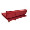 Rohová sedací souprava s rozkladem na lůžko KELEBEK pravá červená