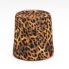 Taburet LEOPAR hnědá černá