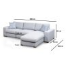 Rohová sedací souprava LOOP 12 světle šedá