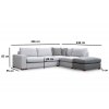 Rohová sedací souprava LOOP 2 šedá