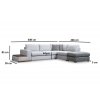 Rohová sedací souprava LOOP 4 šedá