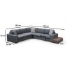 Rohová sedací souprava LOOP 5 antracit