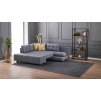 Rohová sedací souprava s rozkladem na lůžko MANAMA levá šedá