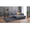 Rohová sedací souprava s rozkladem na lůžko MANAMA pravá šedá