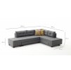 Rohová sedací souprava s rozkladem na lůžko MANAMA pravá šedá