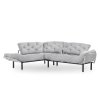 Rohová sedací souprava s rozkladem na lůžko NITTA šedá