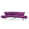 Rohová sedací souprava s rozkladem na lůžko NITTA fialová