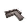 Rohová sedací souprava PLUS hnědá