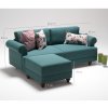 Rohová sedací souprava SAMARA tyrkysová
