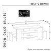 Televizní stolek SOLE bílá ořech
