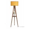 Stojací lampa LAMBADER hnědá hořčicová
