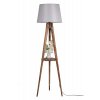 Stojací lampa LAMBADER hnědá šedá