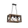 Lustr ZIKZAK 3 RUSTIK ořech černá