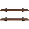 sada dvou polic dekor dřeva kovová konzole7