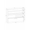 Nástěnná kuchyňská police KNOTT bílá