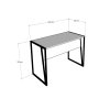 Psací stůl LARA bílý černý