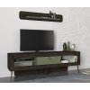 Televizní stěna MILANDRA černá zelená