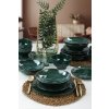 Porcelánová jídelní souprava 24 ks ZUMR tmavě zelená