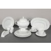 Porcelánová jídelní souprava 83 ks RUSTIK bílá