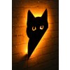 Nástěnná dekorace CAT s LED osvětlením žlutá