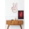 Nástěnná dekorace s LED osvětlením VICTORY SIGN červená