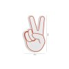 Nástěnná dekorace s LED osvětlením VICTORY SIGN červená