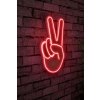 Nástěnná dekorace s LED osvětlením VICTORY SIGN červená