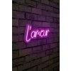 Nástěnná dekorace s LED osvětlením L'AMOUR růžová