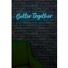 Nástěnná dekorace s LED osvětlením BETTER TOGETHER modrá