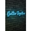 Nástěnná dekorace s LED osvětlením BETTER TOGETHER modrá
