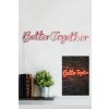 Nástěnná dekorace s LED osvětlením BETTER TOGETHER červená