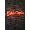 Nástěnná dekorace s LED osvětlením BETTER TOGETHER červená