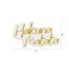 Nástěnná dekorace s LED osvětlením HAKUNA MATATA žlutá