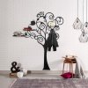 Kovová nástěnná dekorace STROM černá