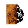 Nástěnná dekorace BEAR dřevo kov černá
