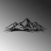 Kovová nástěnná dekorace MOUNTAIN černá