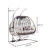 Zahradní závěsné houpací křeslo OYLAT  krémové