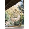 Zahradní závěsné houpací křeslo DAMLA zlaté, krémové