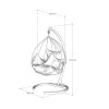 Zahradní závěsné houpací křeslo MAVERA antracit, bílé