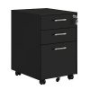 Pojízdná kancelářská skříňka na spisy černá