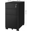 Pojízdná kancelářská skříňka 30x46x59,2 cm černá