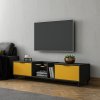 Televizní stolek IBIZA žlutý antracit